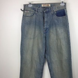 Attitude Men’s Jeans Wide Leg Distressed 32X32